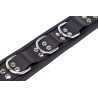 The Red Collier en cuir 3 anneaux D Noir